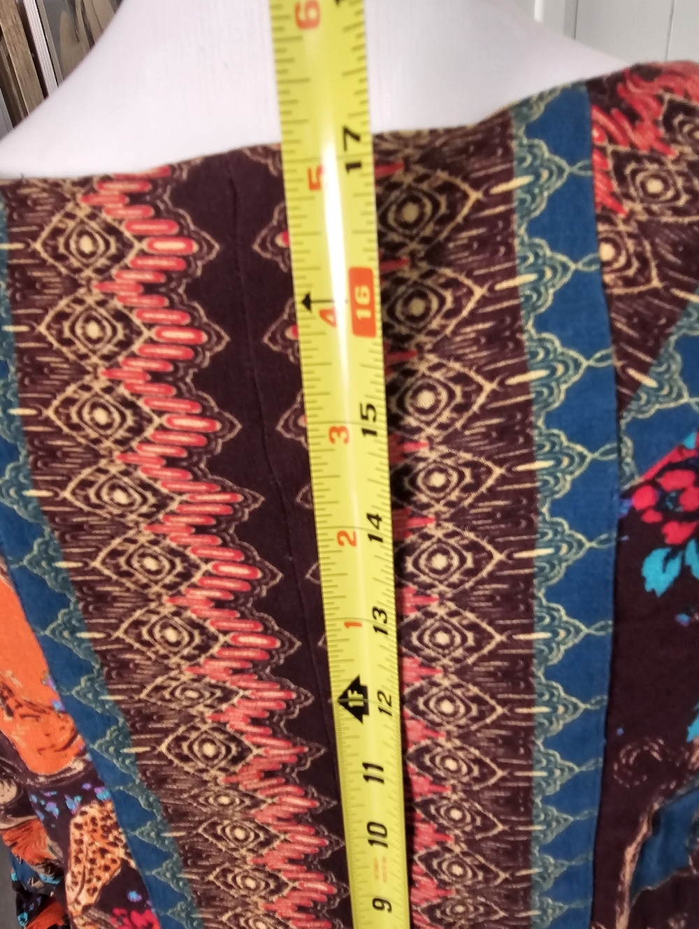 Free People Catch Me If You Can Top L Large Boho Cheetah Paisley Button Front - Picture 9 of 10